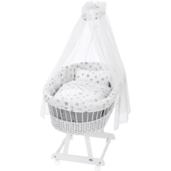 Alvi® Moisés Birthe Blanco 777-9 Estrella Plateada -Cuidado Infantil Tienda alvi moises birthe blanco 777 9 estrella plateada a247426 3