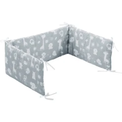 Alvi Protector Standard 180 Cm, Animales Del Zoo Azul Empolvado -Cuidado Infantil Tienda alvi protector standard 180 cm animales del zoo azul empolvado a261083 1