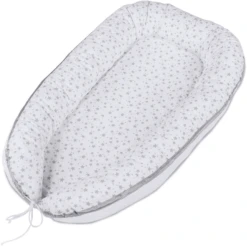 Babybay Cuddle Nest Gris Perla Estrellas Blancas