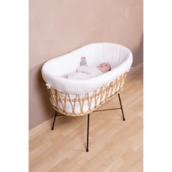 Childhome CHILD HOME Cuna Moisés De Ratán Patas Metálicas Con Colchón Y Nido -Cuidado Infantil Tienda child home cuna moises de ratan patas metalicas con colchon y nido a367074 4