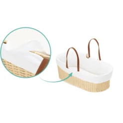 Fillikid Cesta De Mosaico Natural Con Borde Forrado Y Colchón Blanco -Cuidado Infantil Tienda fillikid cesta de mosaico natural con borde forrado y colchon blanco a314435 2