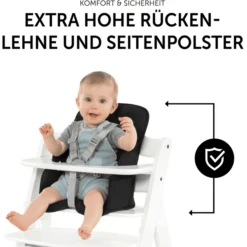 Hauck Cojín Para Trona Alpha Cosy Select Waffle Piqué Black -Cuidado Infantil Tienda hauck cojin para trona alpha cosy select waffle pique black a371625 4