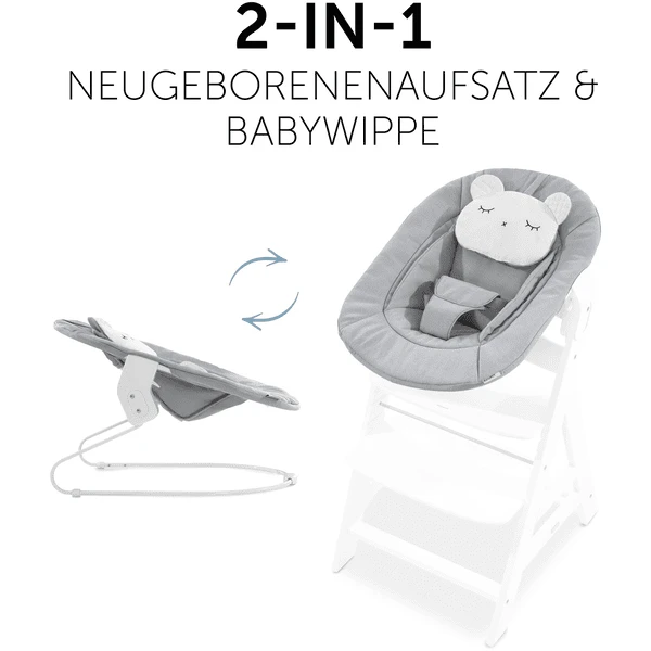 Hauck Hamaca Para Trona Alpha Bouncer 2en1 Pastel Bear Light Grey 5 Hauck Hamaca Para Trona Alpha Bouncer 2en1 Pastel Bear Light Grey - Image 3