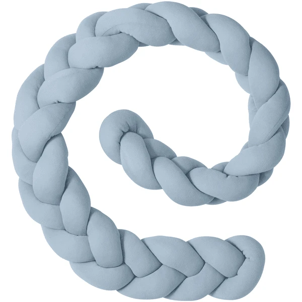 Nordic Coast Company Protector Nido Trenza Jersey Azul Claro 4 Nordic Coast Company Protector Nido Trenza Jersey Azul Claro - Image 2