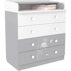 Polini Kids Mueble Cambiador French Amis 1580 Blanco-gris -Cuidado Infantil Tienda polini kids mueble cambiador french amis 1580 blanco gris a272382 4
