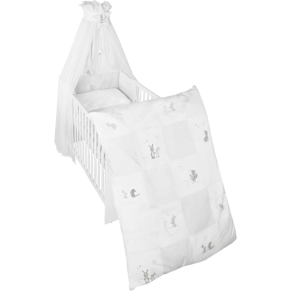 Roba Combi-Set De Cuna Blanco Zorro & Conejo 5 Roba Combi-Set De Cuna Blanco Zorro & Conejo - Image 3