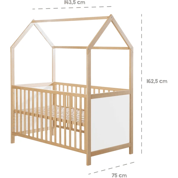 Roba Cuna Combi En Forma De Casa 70 X 140 Cm Madera 4 Roba Cuna Combi En Forma De Casa 70 X 140 Cm Madera - Image 2