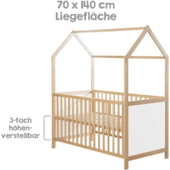 Roba Cuna Combi En Forma De Casa 70 X 140 Cm Madera 10 Roba Cuna Combi En Forma De Casa 70 X 140 Cm Madera -Cuidado Infantil Tienda roba cuna combi en forma de casa 70 x 140 cm madera a307701 3