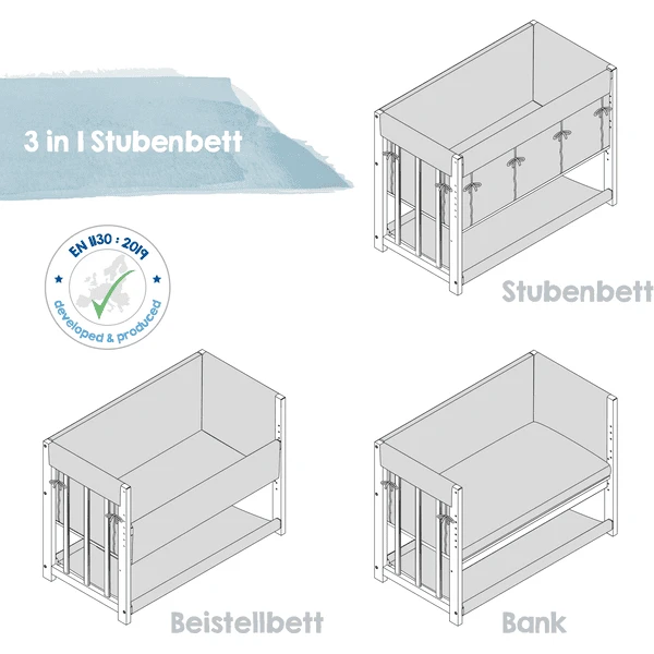 Roba Cuna Little Stars 3 En 1 Blanco 4 Roba Cuna Little Stars 3 En 1 Blanco - Image 2