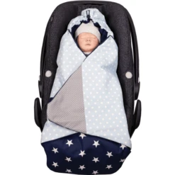 ULLENBOOM ® Manta Envuelta Azul Azul Claro Gris 98 X 98 X 2 Cm -Cuidado Infantil Tienda ullenboom manta envuelta azul azul claro gris 98 x 98 x 2 cm a293150 4