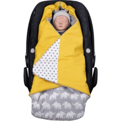 ULLENBOOM ® Manta Envuelta Elefante Amarillo 98 X 98 X 2 Cm -Cuidado Infantil Tienda ullenboom manta envuelta elefante amarillo 98 x 98 x 2 cm a293189 4