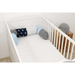 Ullenboom Protector Para Cuna Azul Gris Claro 120 Cm -Cuidado Infantil Tienda ullenboom protector para cuna azul gris claro 120 cm a267337 3